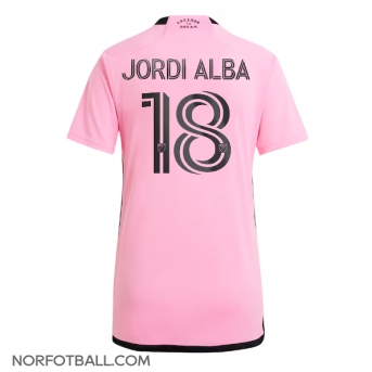 Billige Fotballdrakt Inter Miami Jordi Alba #18 Replika Hjemmedrakt Dame 2024-25 Kortermet